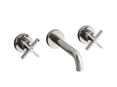 CROSS ROAD CRICR942 - Wall-mounted washbasin mixer with individual rosettes _ CRISTINA Rubinetterie